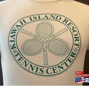 Kiawah Island Resort Tennis 80s Retro Vacation Graphic T-Shirt  81